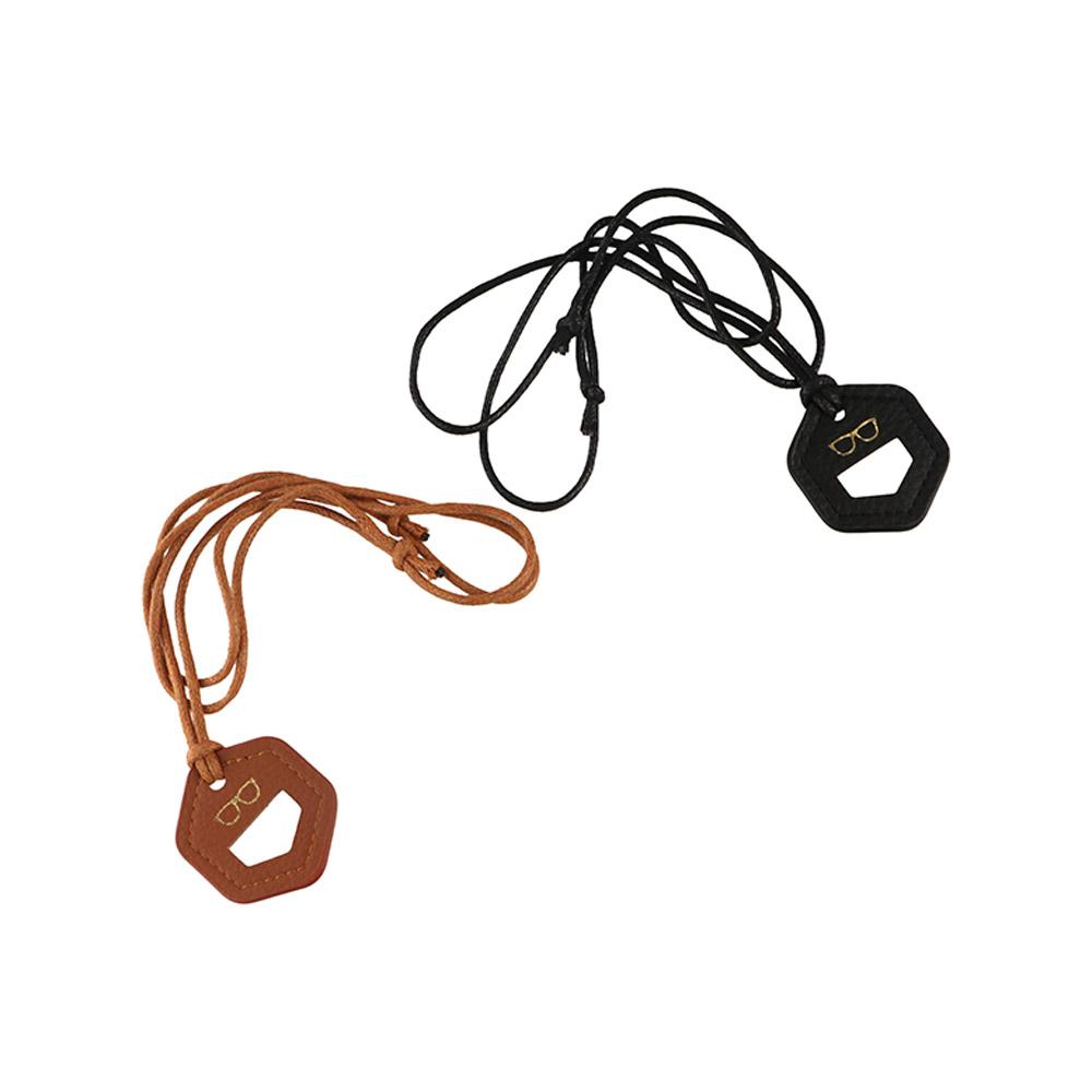 Eyewear Protector Glasses Lanyard Hanging Neck Strap Rope Leather Glasses Clip  Men
