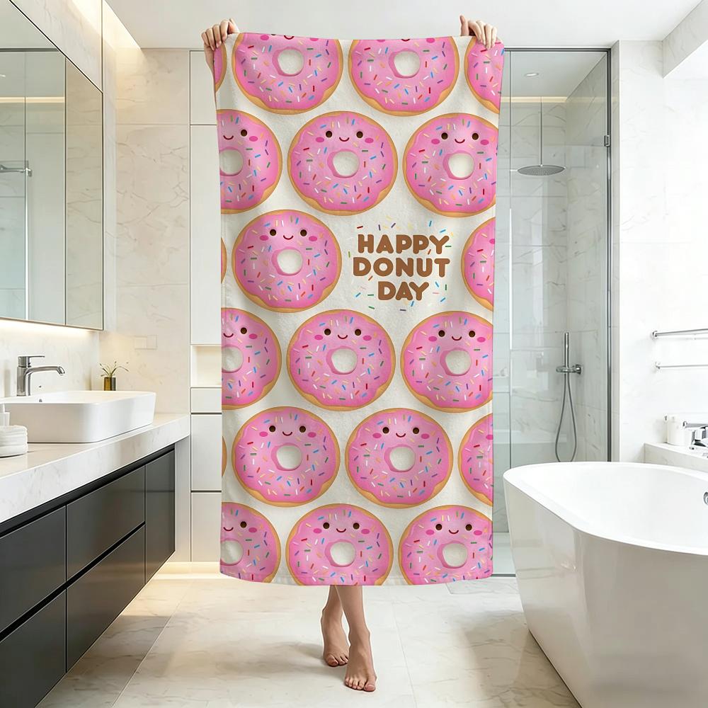 Sweet D-Donut FriendsS Towel Five-Star Hotel Quality Eco-Friendly Ultra Soft Thick Towels & Beach Towels