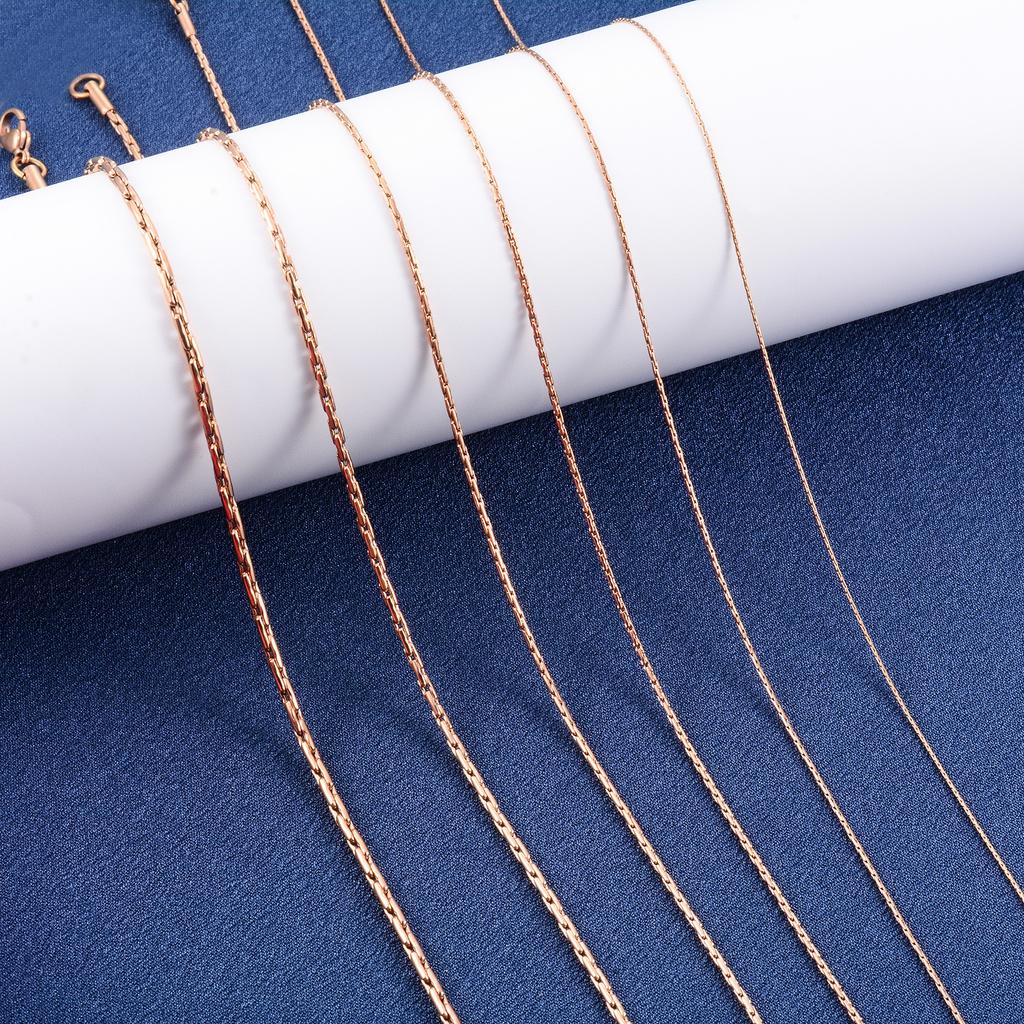 Dainty 316L Stainless Steel Thin Necklace Cable Chain On the Neck for Women Men's Hip Hop Choker Jewelry Accessories Her Gift