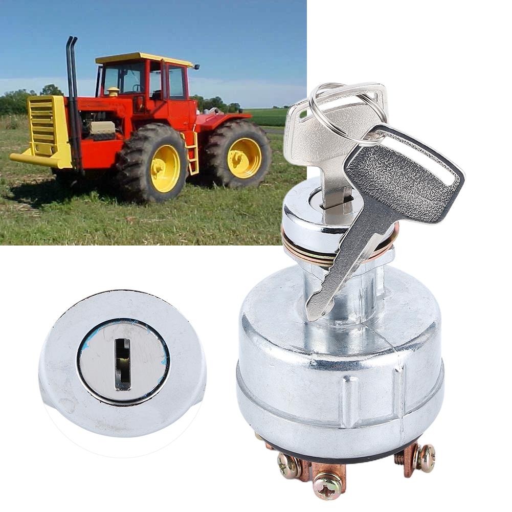 Ignition Switch with 6 Terminal Wire Digger Tractor Mower 2 Keys Fit for Kobelco SK200‑3  SK200‑5  SK120‑5