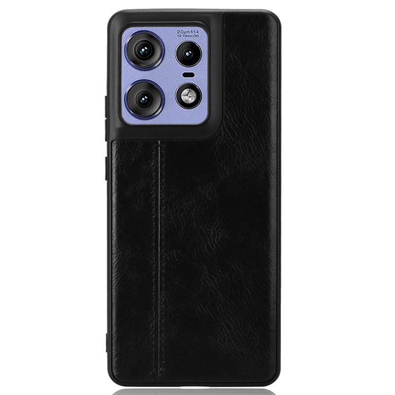 For Motorola Edge 50 Pro 5G Case Cowhide Texture Leather+TPU+PC Phone Cover