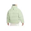 Nike Logo Embroidered Pattern Stand Collar Zipper Warm Jacket Women Jackets Green DV6676-343