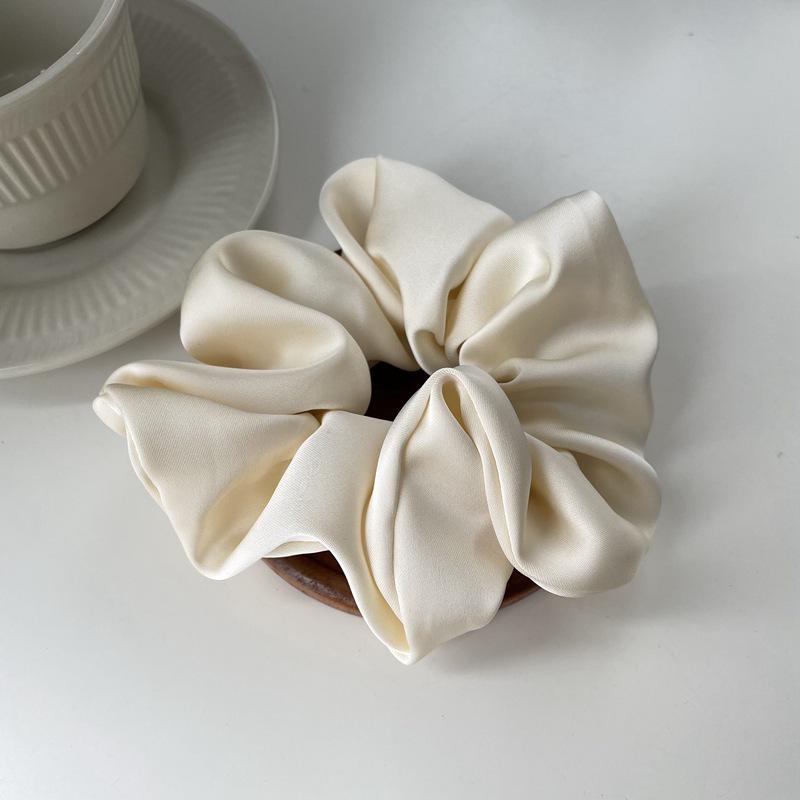 Luxury Satin Hair Tie: High-End French Design, Korean Leather Style