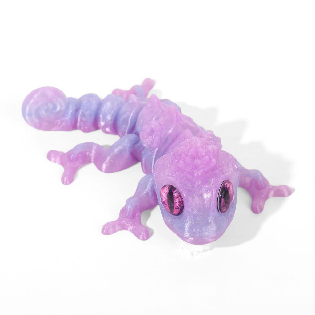 14cm 3D Printing Chameleon Toy Simulation Eyeball Chameleon Animal Model Figure Home Decoration Creative Toy Gifts