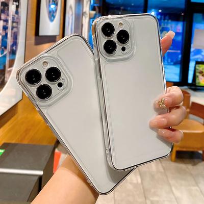 Für iPhone 16 Pro 15 14 Plus 13 12 11 Pro Max Xs Xr 8 7 Se 2020 2022 Transparente weiche TPU-Linsenschutzhülle Schlanke stoßfeste Hülle