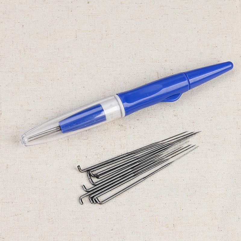 Wool Felt Needle Set with Wooden Handle - 8, 7, 3 Needles for Felting Cats & Dogs