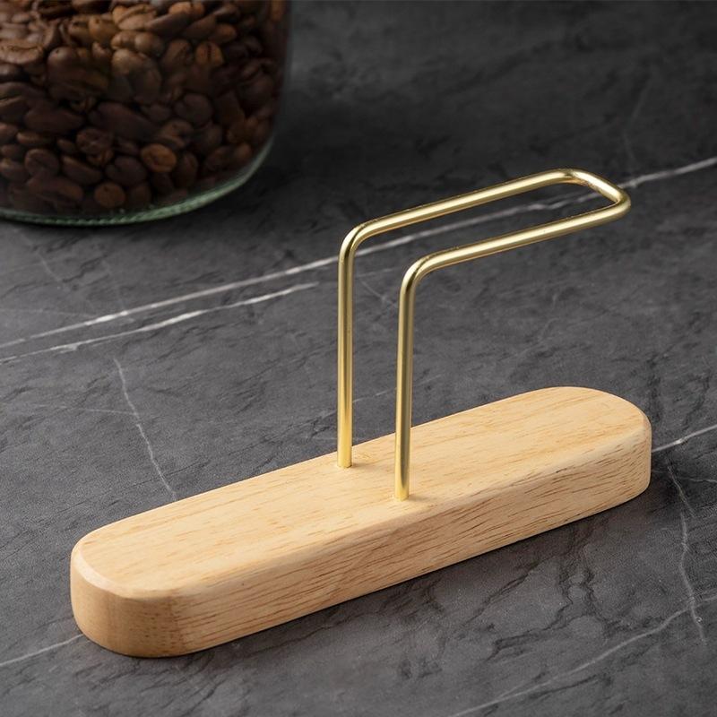 

Walnut Wood Paper Filter Holder Coffee Accessory Holder Holds 60 Paper Filters Storage Durable Scalloped V Shape