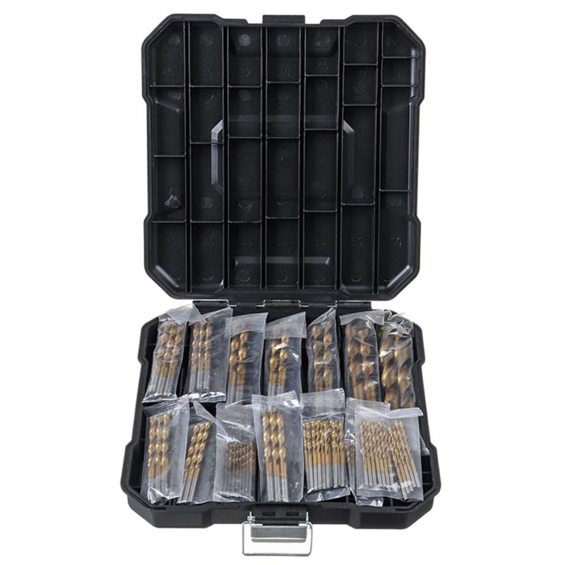 

99Pcs High Speed Steel Twist Drill Bit Set for Iron Aluminum Alloy Plastic Materials Drilling with Hard Storage Case 1
