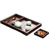 ZISIZ 7-Piece Paulownia Wood Tea & Snack Tray Set