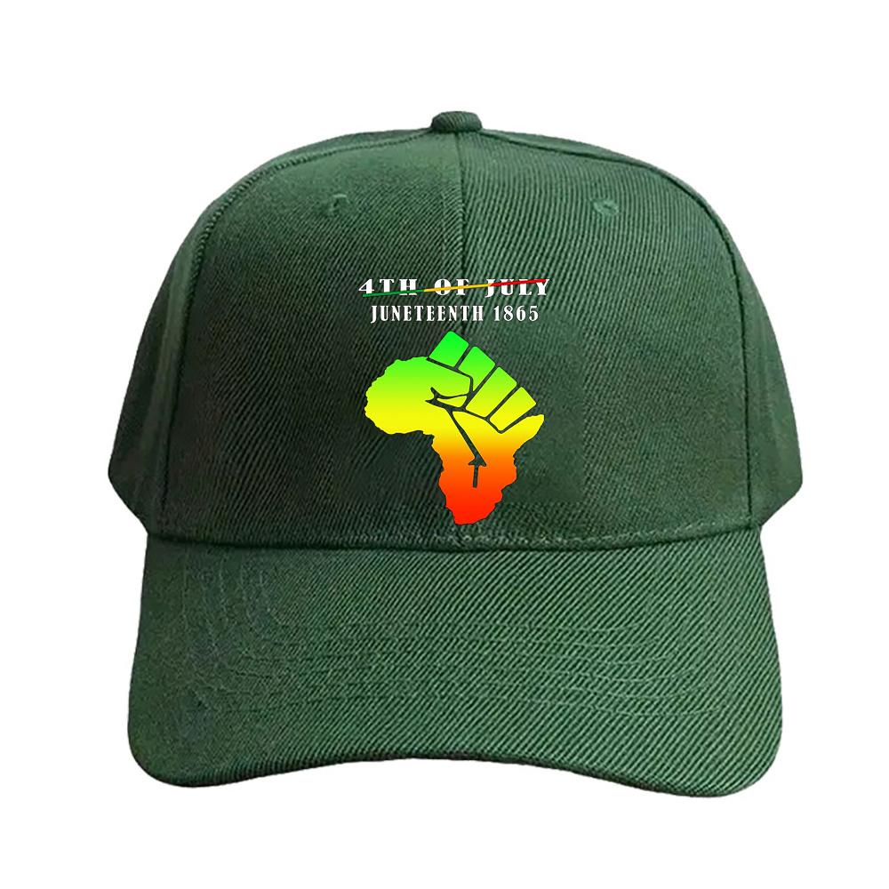 JULY JUNETEENTH INDEPENDENCE FREEDOM DAY Classic Adult Peaked Hat Adjustable Printed Baseball Caps Trucker Cap A for Man