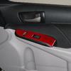 For Toyota Camry 12-14 Red Carbon Fiber Interior Front Door Control Cover Trim