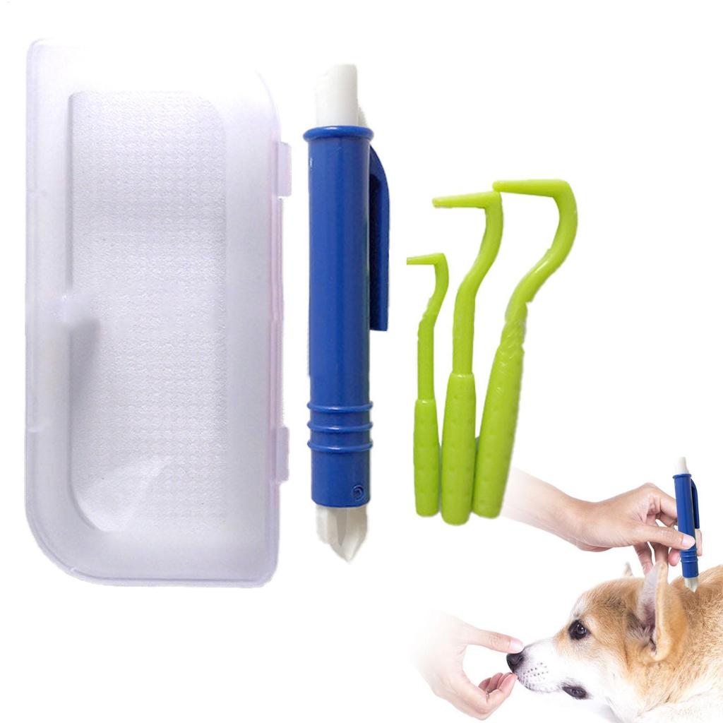 Flea Remover Hook Tick Removal Tweezer Ticks Pull Pet Cat Dog Accessaries Scratching Extractor Mite Tweezers Comb Louses Pliers