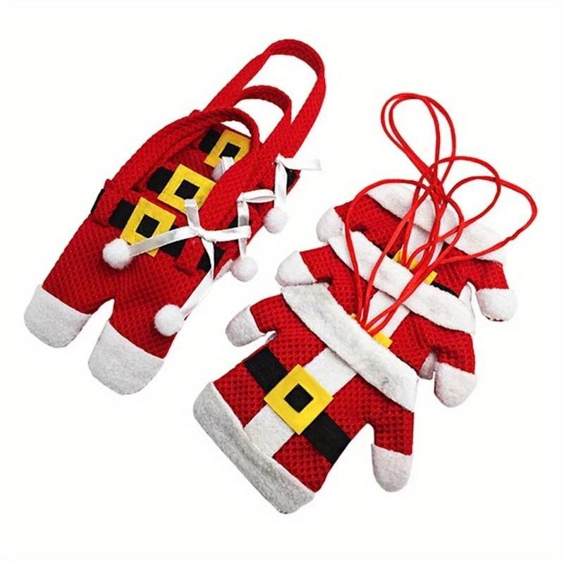 6Pcs/set New Year Chirstmas Tableware Holder Knife Fork Cutlery Set Skirt Pants Christmas Decorations for Home