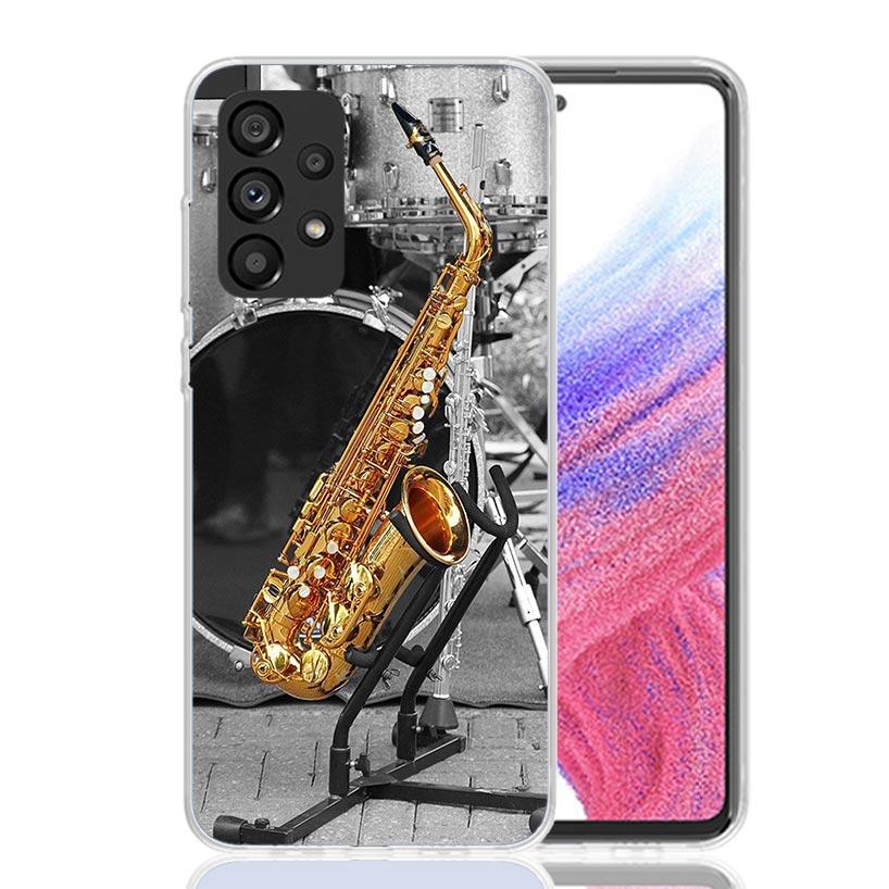 Music Saxophone Instrument Phone Case for Samsung Galaxy A17 A16 A15 A14 A13 A57 A56 A55 A54 A53 A37 A36 A35 A34 A33 A26 A25 A24