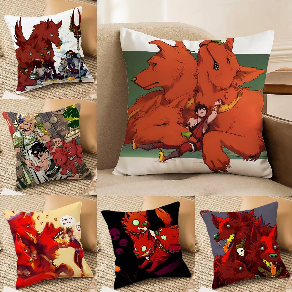 Hades Pet Cute Dog Kerberos Pillow Case Comfort Sofa Bed Silky Elegant Invisible Zipper Decorative Cushion Cover