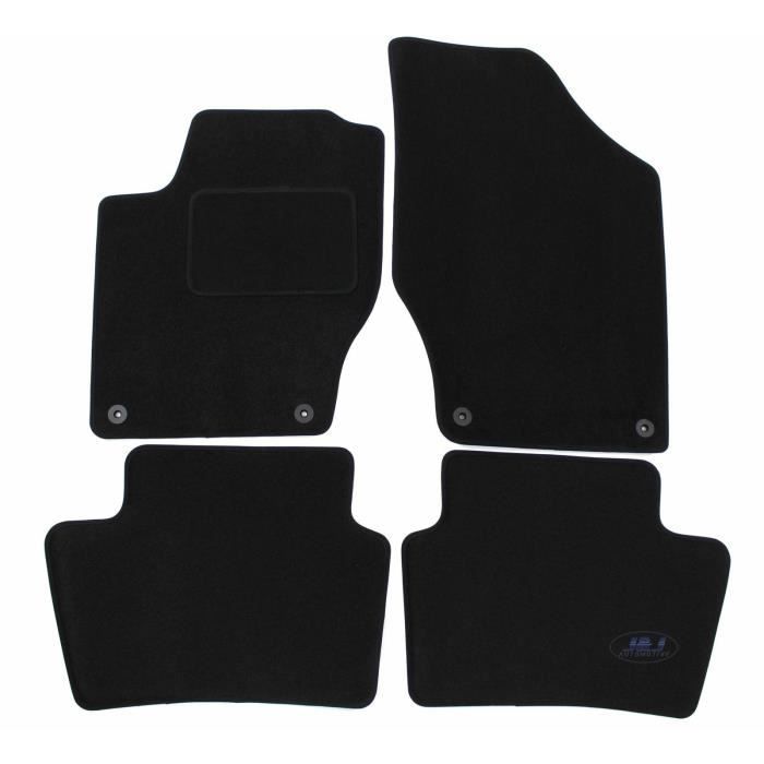 Tapis De Sol Noir Velours - J&amp;J AUTOMOTIVE - Peugeot 308 2007-2013 - Sur Mesure - Antidérapant - Imperméable