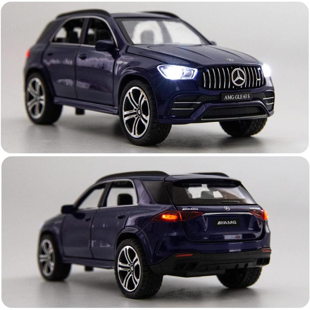 Benz AMG GLE 63S SUV-Spielzeugauto im Maßstab 1:32, zurückziehbares Automodell aus Legierungsdruckguss mit Licht und Sound, Spielzeugfahrzeuge für Kinder und Jungen