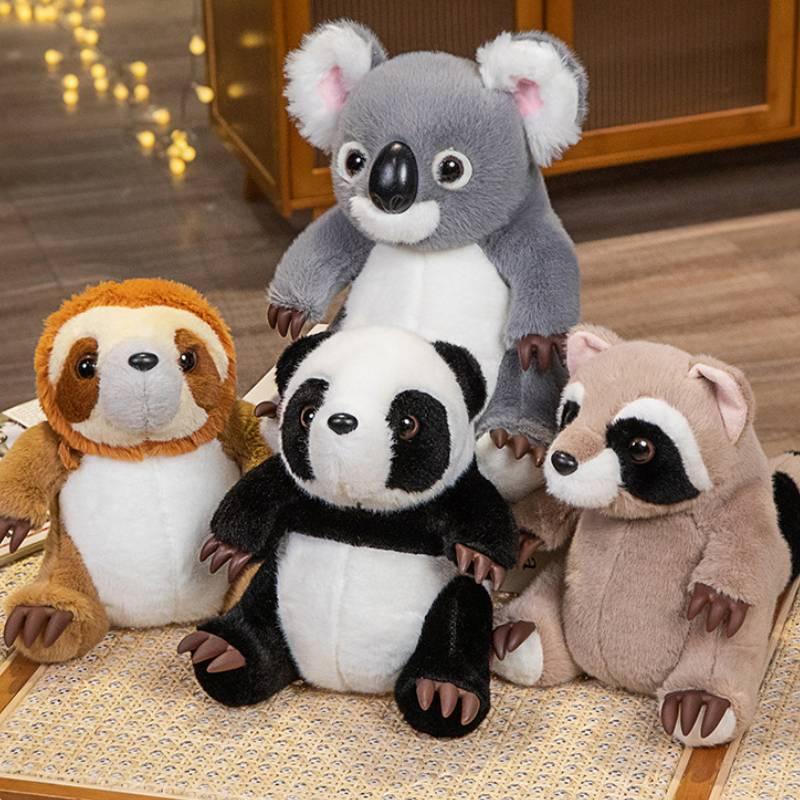 Weiche und kuschelige Panda-, Koala-, Waschbär- und Faultier-Plüschtiere für Mädchen Perfektes Geschenk!
