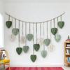 Boho Handwoven Leaf Tapestry Wall Hanging With Tassels Cotton Macrame Decor Living Room Bedroom