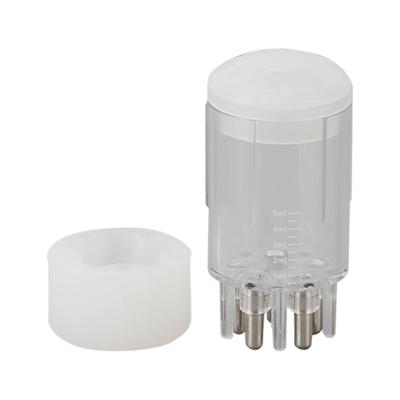 Aplicador de aceite capilar con escala precisa y transparente, forma de columna, botella para aplicar aceite esencial en el cuero cabelludo.