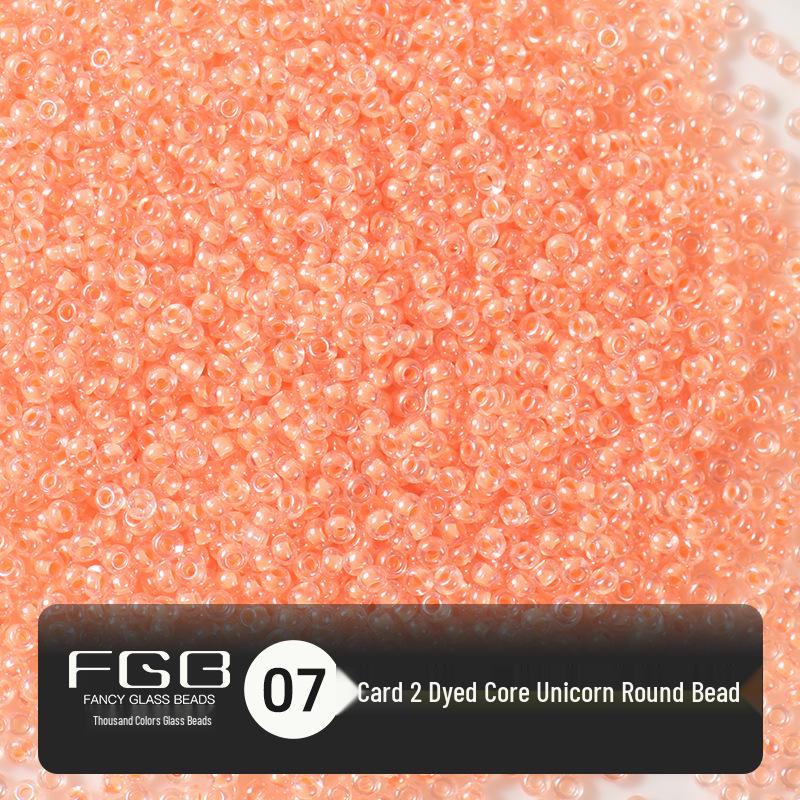 Thousand Color Unicorn Heart Glazed 2mm Round Glass Seed Beads for DIY Jewelry Accessories