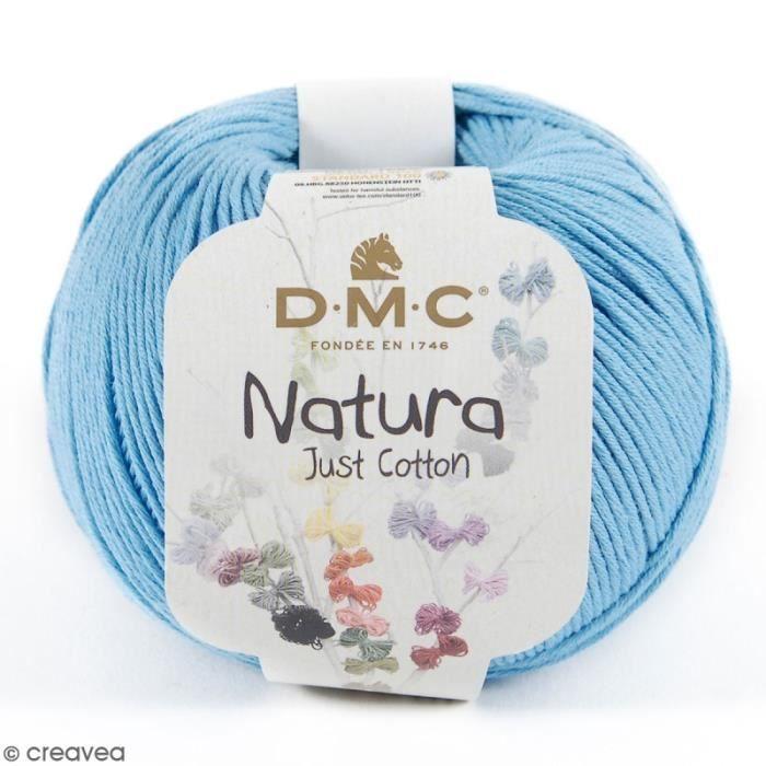 Fil à tricoter - DMC - Natura - 50 gr - 100% coton - Bleu Pacifique