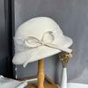 New autumn and winter wool lace bud hat French retro foreign thousand gold hat small edge fashion women's curling top hat