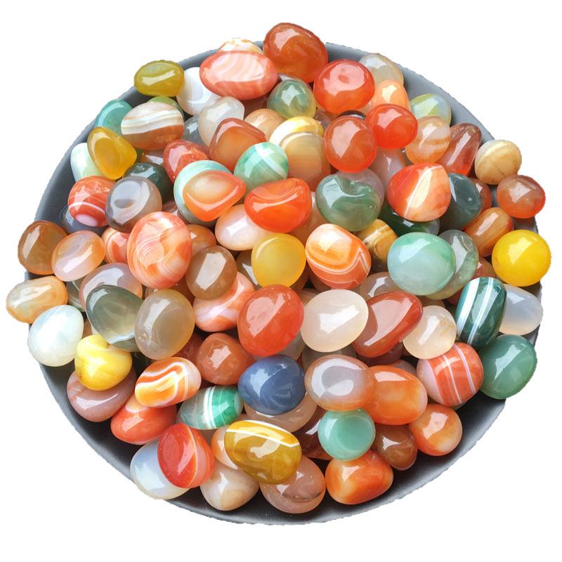 Yuhua Stone Fish Tank Decor: Warm Goose Stones, Scenic Pebbles, Agate Colored Mini Stones for Aquarium & Flower Pot Landscaping