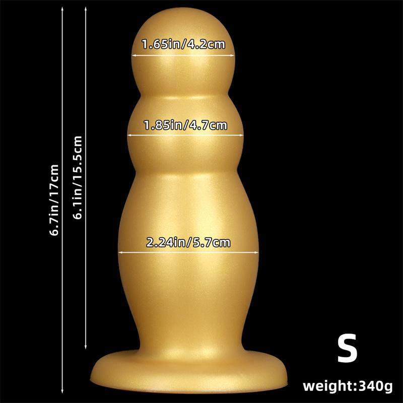 9cm Golden Silicone J Dildo Giant Dildo Anal Plug Fisting Supplies Extra Large Super Thick Adult Supplies