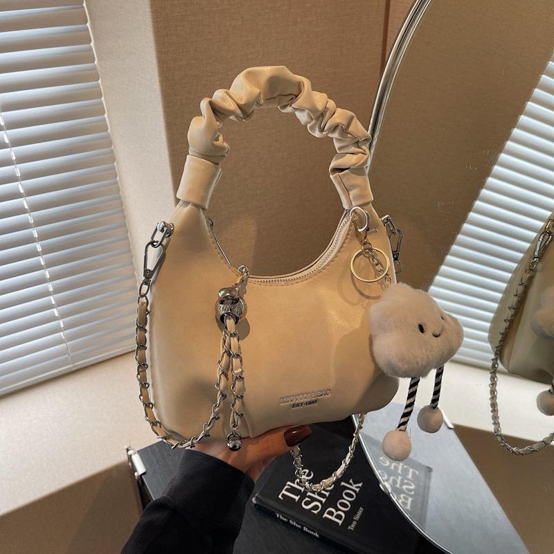 Bags Internet celebrity armpit bag 2025 new small fresh literary girl shoulder bag fashion fold hand carry dumpling bag