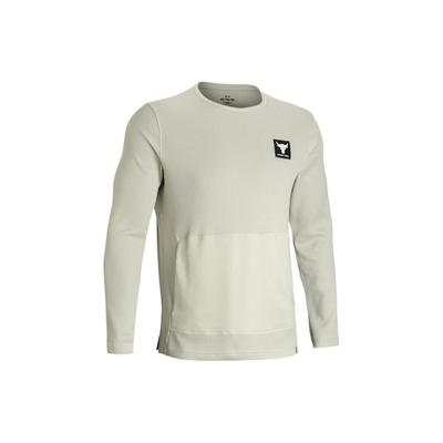Project Rock Solid Color Waffle Casual Crew Neck Long Sleeve Sweatshirt Men Sweatshirt Dusty-Pink Gray 1380536-273