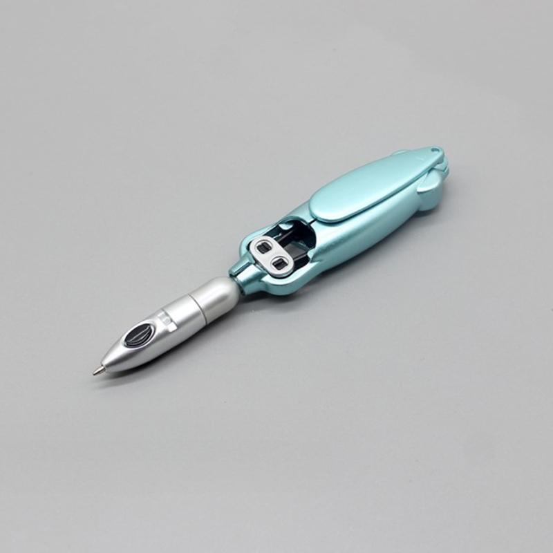 1 Pc  Unique Frog Shaped Folding Office Ballpoint Pen /Creative Stationery/Holiday Children Party Gifts