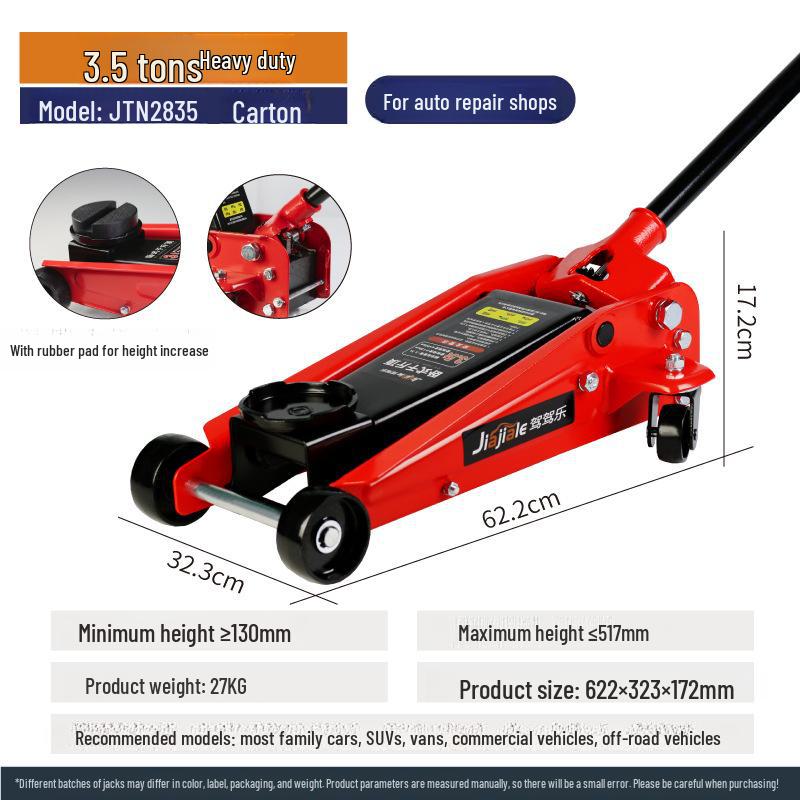 3-Ton Hydraulic Car Jack for SUVs & Vans