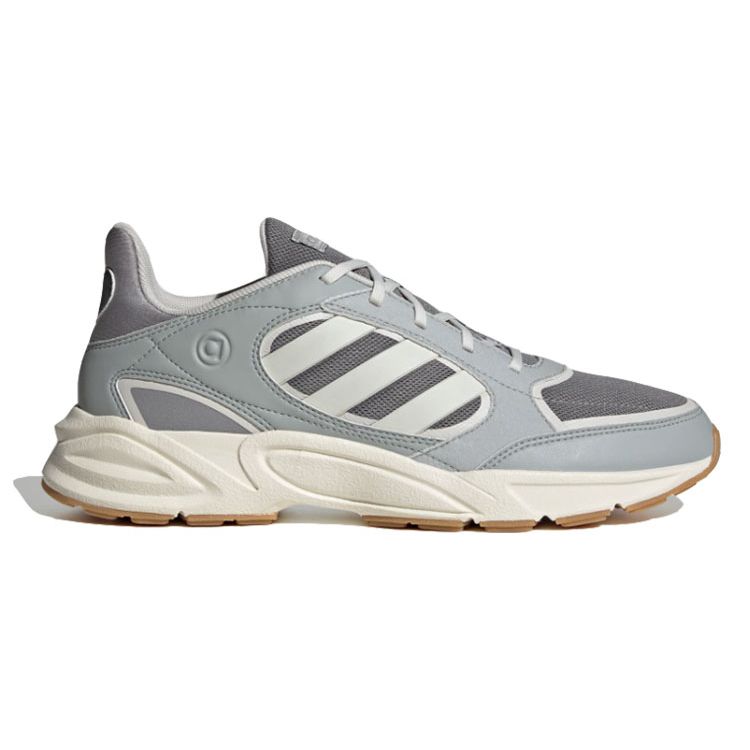 Adidas Neo 90S Valasion Retro Mesh Leather Cushioning Non-Slip Wear-Resistant Breathable Low-Top Casual Running Shoes Unisex Sneaker Gray HP6767