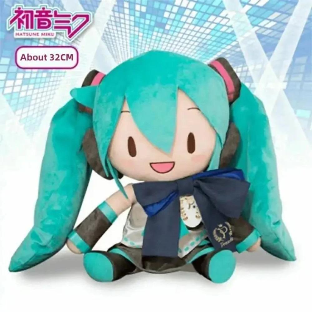 32Cm Kawaii Hatsune Miku Plush Doll Anime New Bow Miku Preciality Plush Pillow Sofa Ornaments Birthday Present Room Decoration