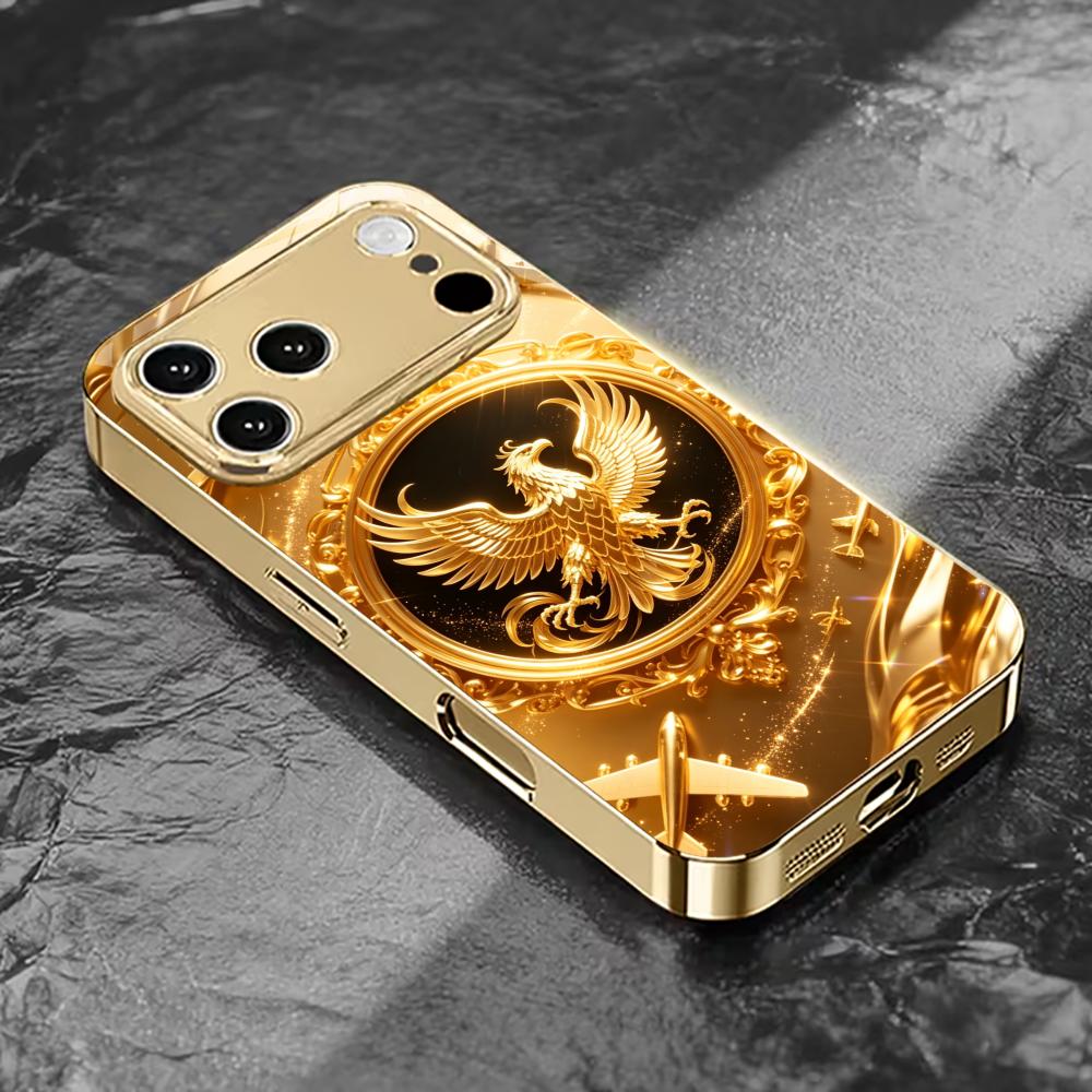 Popular Fashion Golden Eagle Phone Case for iPhone Case for Iphone 17 Pro Max Transparency for iPhone 17 16 15 14 13 Pm Pro Plus