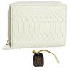 [SakuraZen] White Snake Bifold Round Wallet, Snake Leather, Fortune-Bringing Wallet, White Python Leather, Men's Wallet [Genuine Snake Leather,