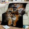 Beast Tiger Lion Leopard Animal Wildlife Cartoon Blanket,Soft Throw Blanket for Home Bedroom Bed Sofa Picnic Cover Blanket Kids