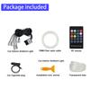 12V Led Optic Fiber Light Car Ambient Interior Light with App Control 2W RGBW Light Source with 3.0mm Tube Skirt Side Glow Cable