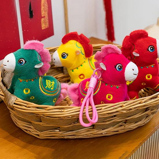 2026 Year of The Horse Doll Decoration Wealth Happiness Lucky Symbol Plush Pendant Chinese New Year Souvenir Business Gift