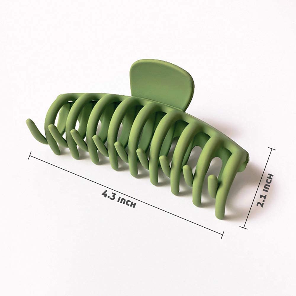 Hair Claw Clips – 4 Pcs Matte Plastic Large Hair Clips – Big Hair Claw Clips for Women, Strong Hold Hair Claw Clips for Thick Hair – 4-inch