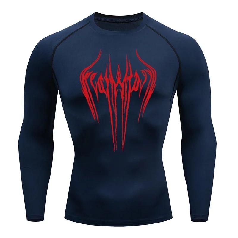 Men's Breathable Compression Sports T-shirt Short-sleeved Bodybuilding Fitness Sweatshirt Jogging Training Sportswear Top S-3XL