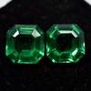 NATURAL Tsavorite Garnet Green SQUARE Cut 18.46 Ct   Loose Gemstone Pair