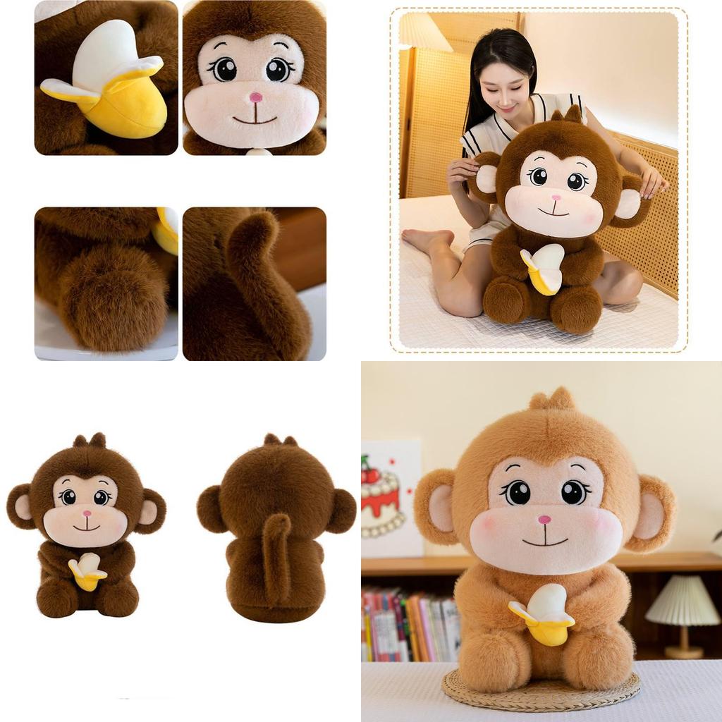 Adorable Monkey Plush Toy Cute Stuffed Animal For Kids And Girlfriend Gifts 33cm