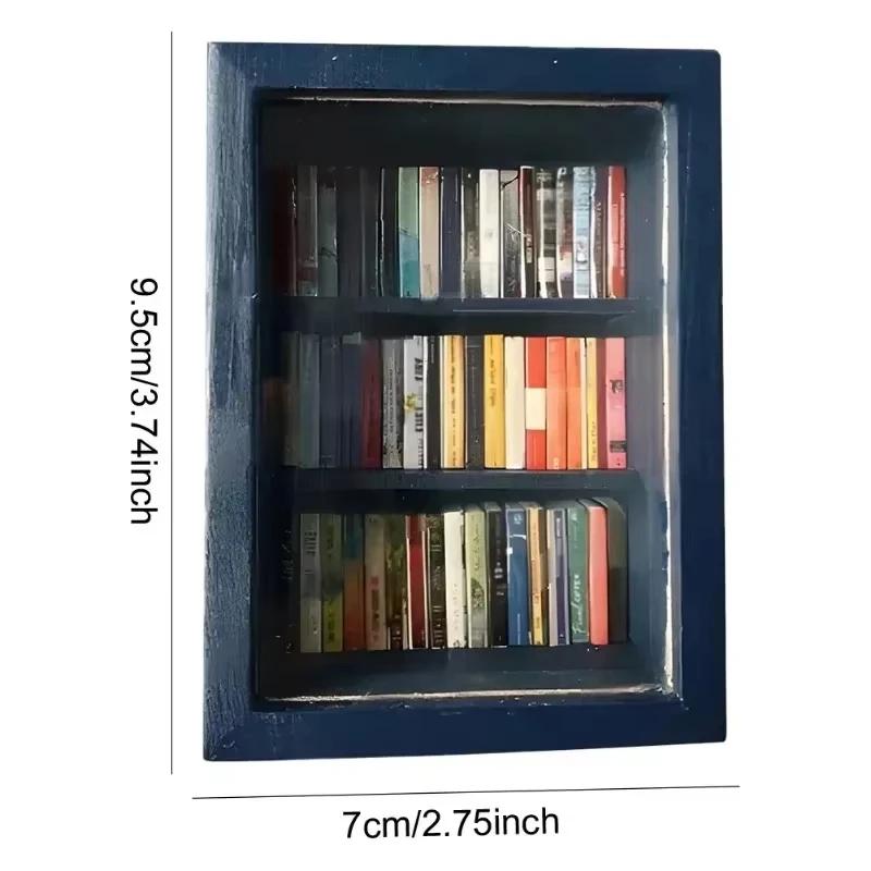 

Mini Library Anti-Anxiety Creative Office Desk Decoration Bookshelf Anxiety Stress Relief Gifts Wooden Figurines Room Ornaments