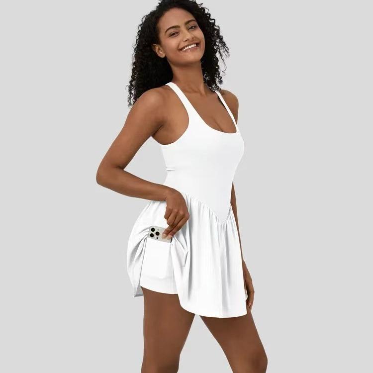 Women's Summer Sports Skirt: Cross-Border Tennis, Golf, and Yoga Dress with Built-In Shorts
