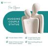 Couple Family Statue | Ceramic Thinker Sculpture | Home Decor Items for Living Room Show Piece | Table Artifact (Hugging Couple)