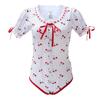 LittleForBig Adult Lolita Romper Cherry Ribbon Bow Lace Cotton Size S [Sparkling Print] Pajamas,