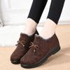 Women's Thickened Lined Winter Shoes: Non-Slip, Soft Sole Cotton Boots for Middle-Aged and Elderly