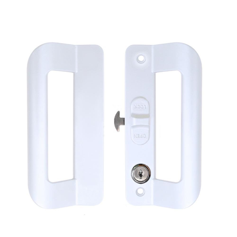 Aluminum Alloy Sliding Door Lock Double Sided Hook Lock Sliding Mechanism Door Handle  Balcony Door